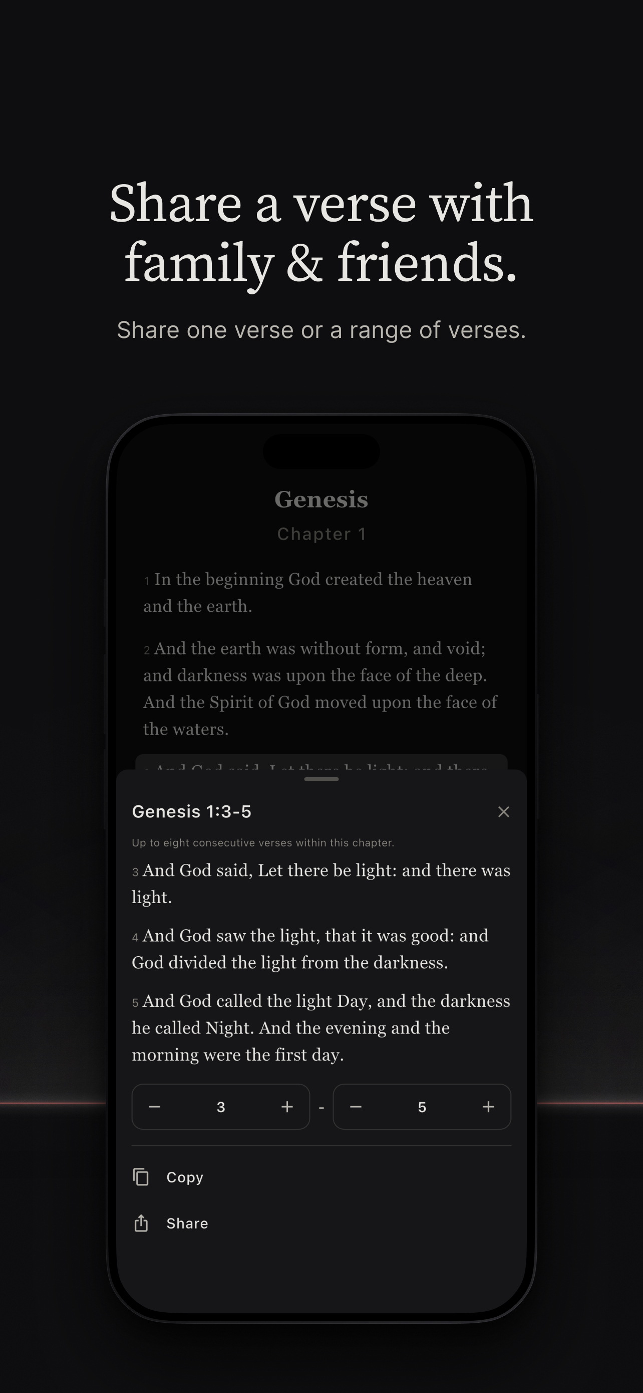 Share a verse with family and friends.